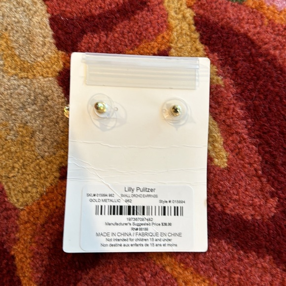 Lilly Pulitzer’s Small Orchid Earrings - Picture 2 of 2